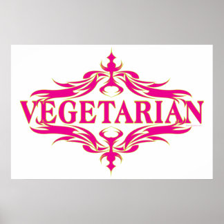 Póster Alucinación en rosa - Vegetarina