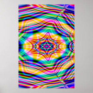 Póster alucinante: psicodélico abstracto