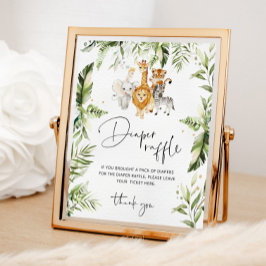 Póster Aluminio de pañales para animales de safari en la 