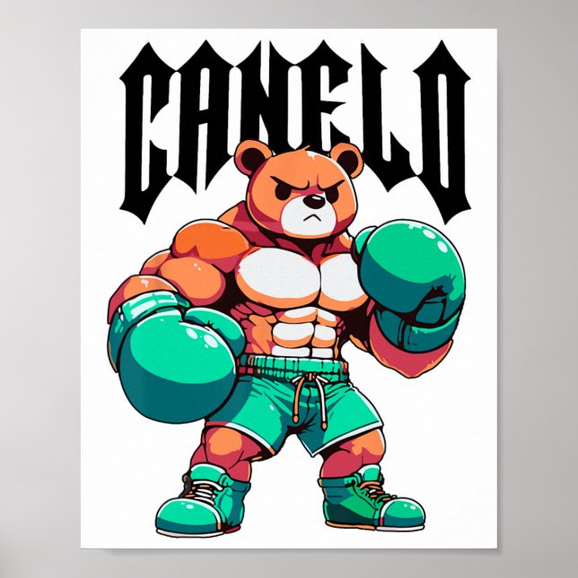 Póster Álvarez Mexicano de Boxeo Oso Patriota del Orgullo (Frente)