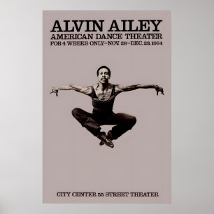 Póster Alvin Ailey, cartel promocional del Teatro de Danz