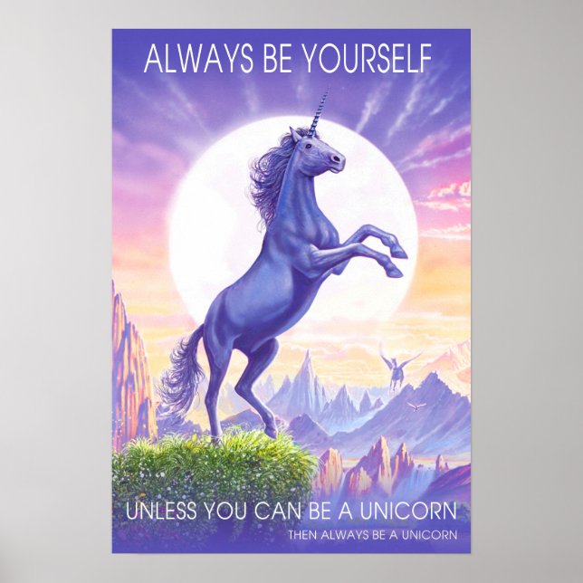 Póster Always Be A Unicorn Purple Poster (Frente)