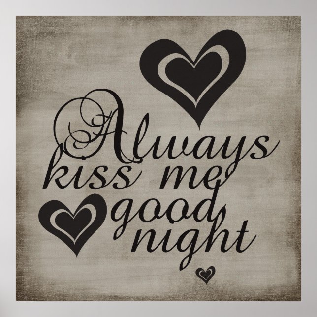 Póster Always Kiss Me Goodnight (Frente)