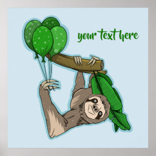 Póster Alza lenta en un árbol