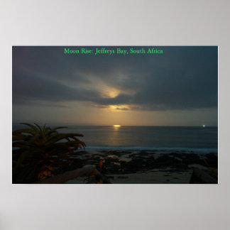 Póster Alza lunar por supertubes, J-Bay, Sudáfrica