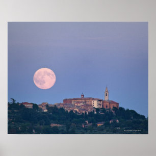 Póster Alza lunar sobre Pienza