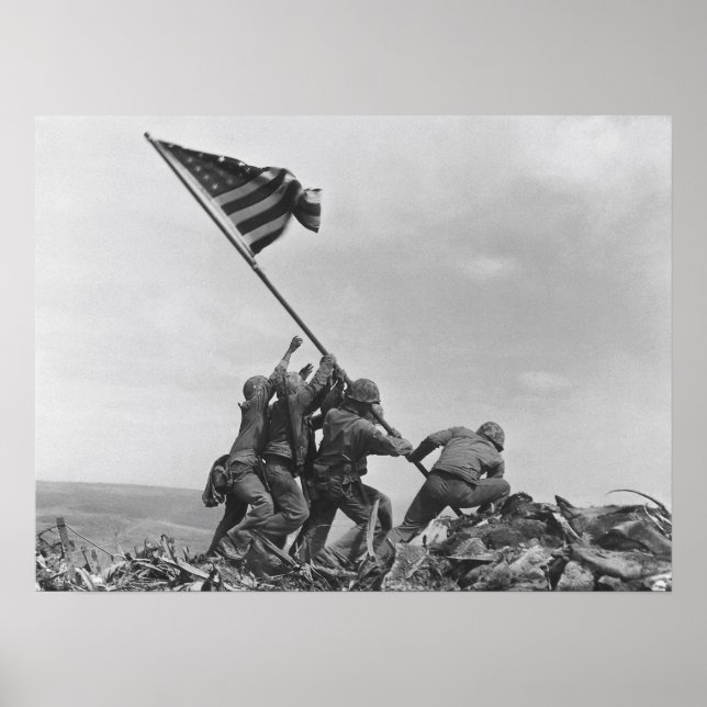 Póster Alzando la bandera en Iwo Jima (Frente)