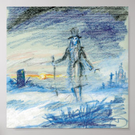 Póster Alzándose del Poster húmedo