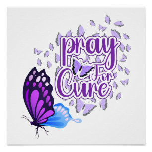 Póster Alzheimer consciencia púrpura