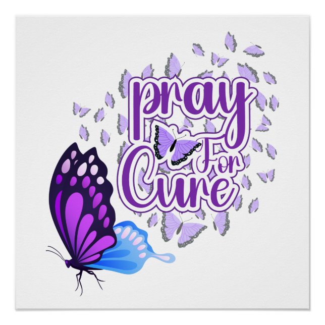 Póster Alzheimer consciencia púrpura (Anverso)