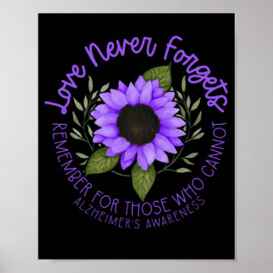 Póster Alzheimer Tee De Conciencia Para Hombres Y Mujeres