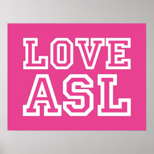 Póster Ama a ASL un poster en tu aula
