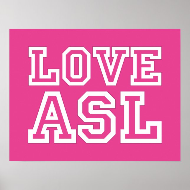 Póster Ama a ASL un poster en tu aula (Frente)