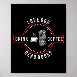 Póster Ama a Dios Bebe Café Lee Libros