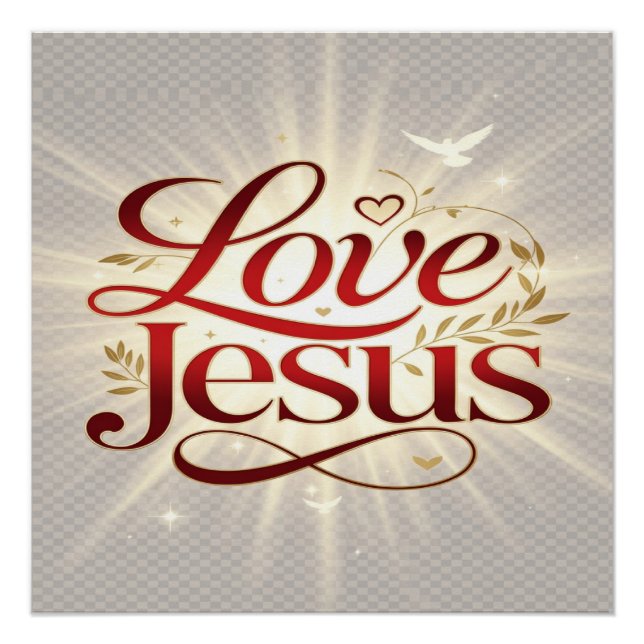 Póster Ama a Jesús (Anverso)