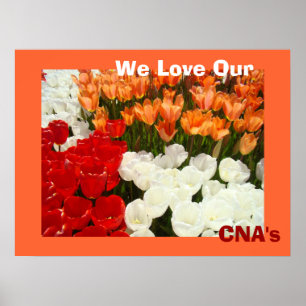Póster Ama a nuestros CNA carteles Flores de Tulipán Nara