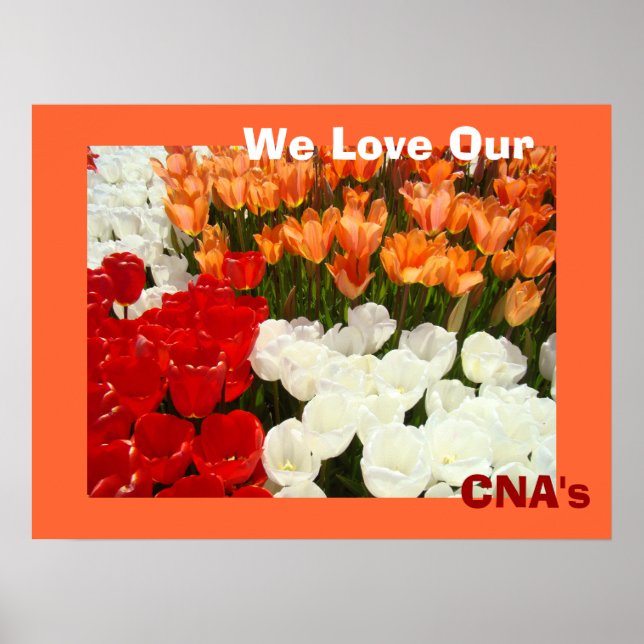 Póster Ama a nuestros CNA carteles Flores de Tulipán Nara (Frente)