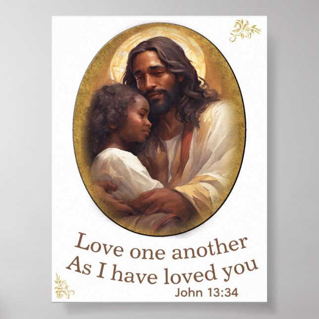 Póster Ama a otros versículo de la Biblia cristiana (Frente)