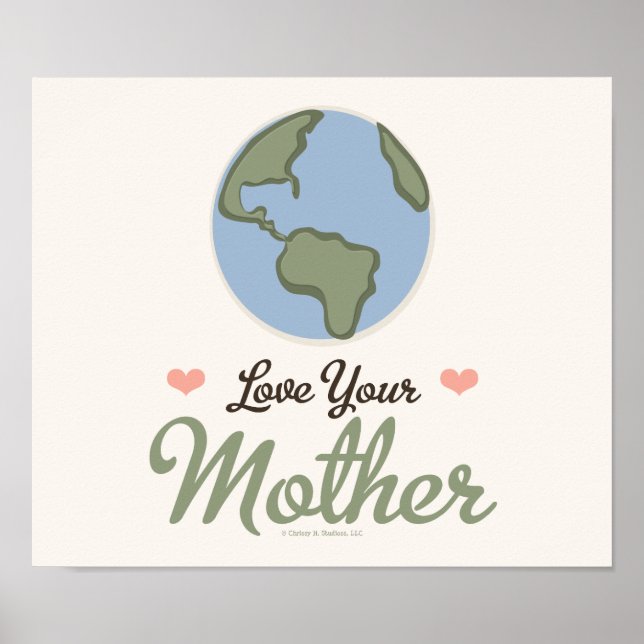 Póster Ama a tu madre Poster de la Tierra (Frente)