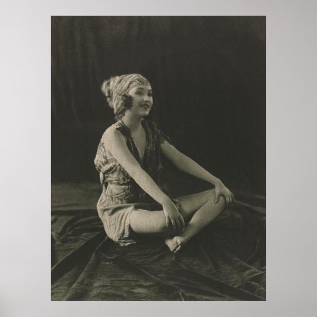 Póster Ama a una pobre muchacha sentada con las piernas c (Frente)