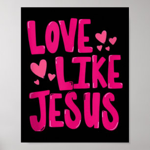 Póster Ama Como Jesús Religioso Dios Cristiano Gráfico Ta