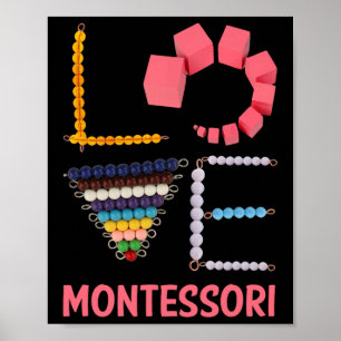 Póster Ama Educación Montessori Profesora de Matemáticas 
