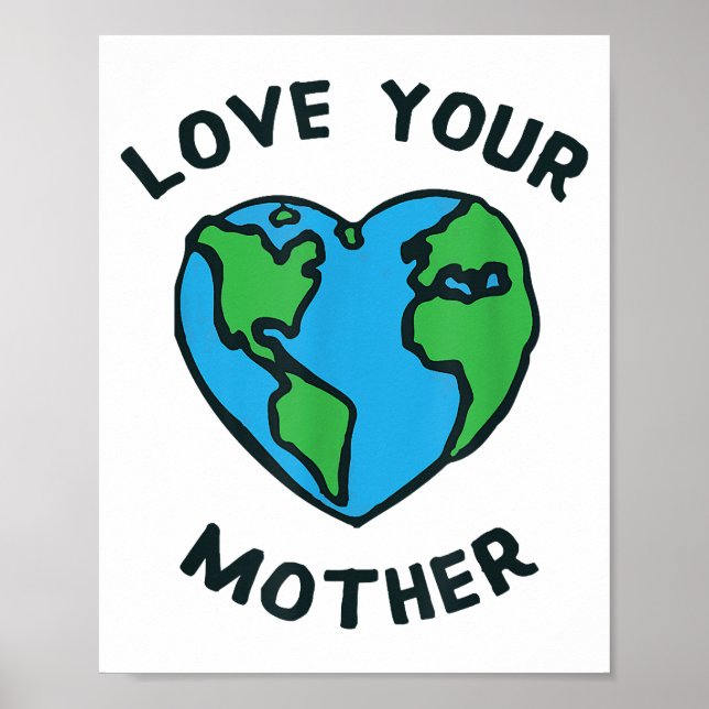 Póster Ama el Corazón de la Madre Tierra (Frente)