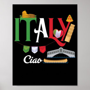 Póster Ama Italia y todo el recuerdo de la cultura italia