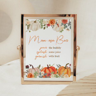 Póster Ama La Calabaza Floral Mamá Bar Osa