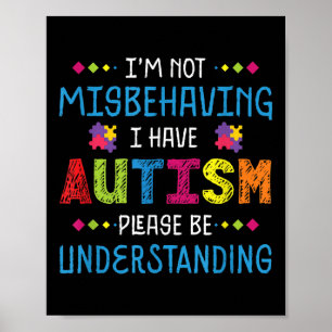 Póster Amabilidad Cinta Cinta Conciencia del autismo card