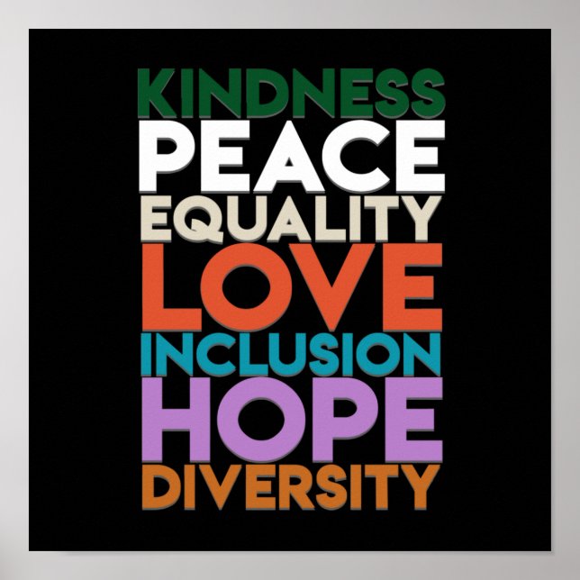 Póster Amabilidad Paz Apoyo a la Tierra Día Mundial de la (Frente)