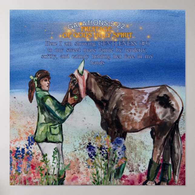 Póster AMABILIDAD, SUAVIDAD FRUTIFICACIÓN DE Dios Espírit (Frente)