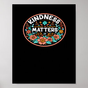 Póster Amabilidad Y Amabilidad Pegatina De Flores Florale