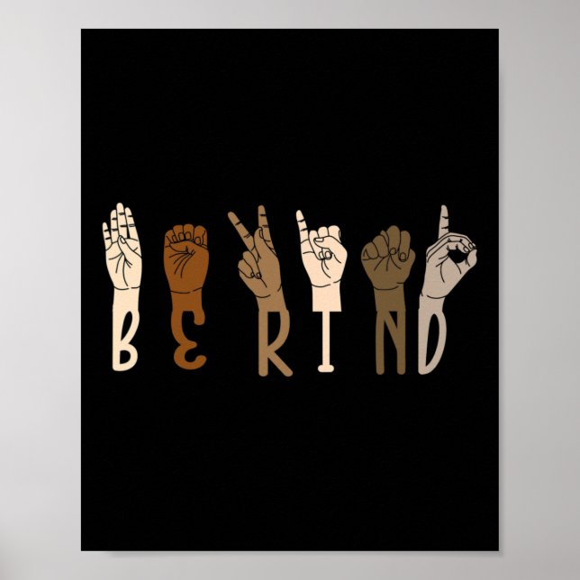 Póster Amable lenguaje de Rótulo mano Melanin Intérprete  (Frente)