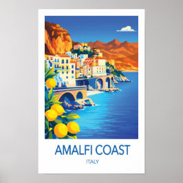 Póster Amalfi Coast Travel Poster