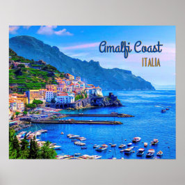 Póster Amalfi Italia Europa Viajes de fotografía moderna