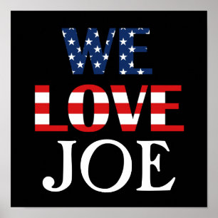Póster Amamos a Joe, Bandera Americana