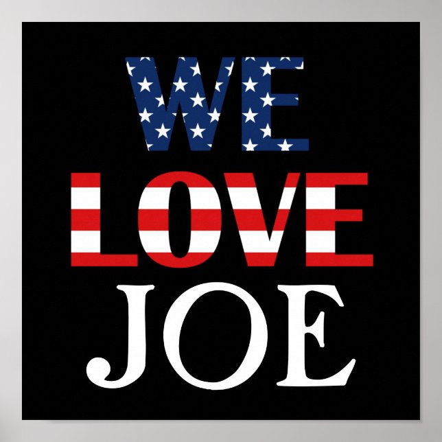 Póster Amamos a Joe, Bandera Americana (Frente)