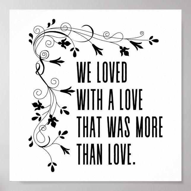 Póster Amamos con un amor que era más que amor (Frente)