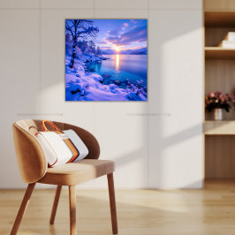 Póster Amanecer a través de una tierra de las maravillas 