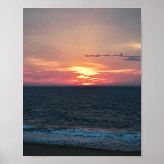 Póster Amanecer Ardiente, Ocean City (Frente)