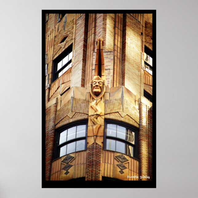 Póster Amanecer Art Deco (Frente)