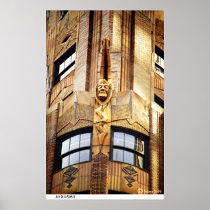 Póster Amanecer Art Deco