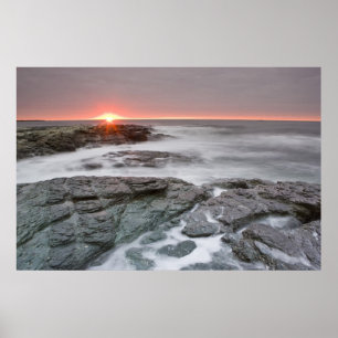Póster Amanecer cerca del Parque Estatal Brenton Point en