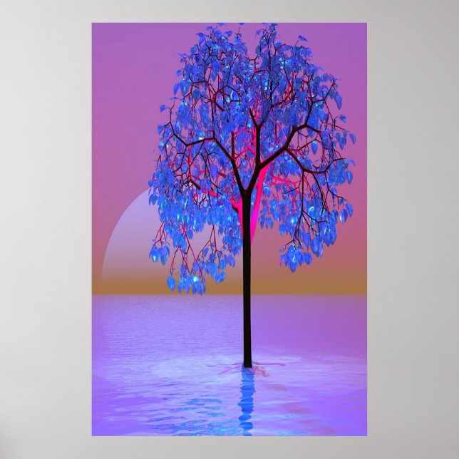 Póster Amanecer de árbol (Frente)