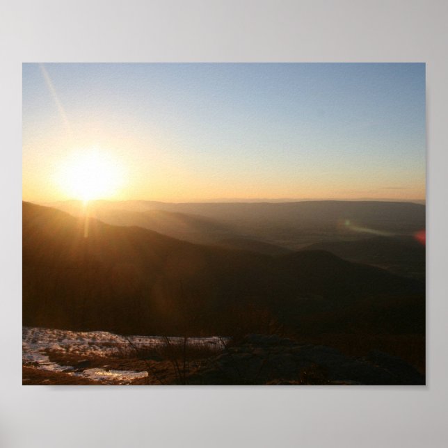 Póster Amanecer de Blue Ridge (Frente)
