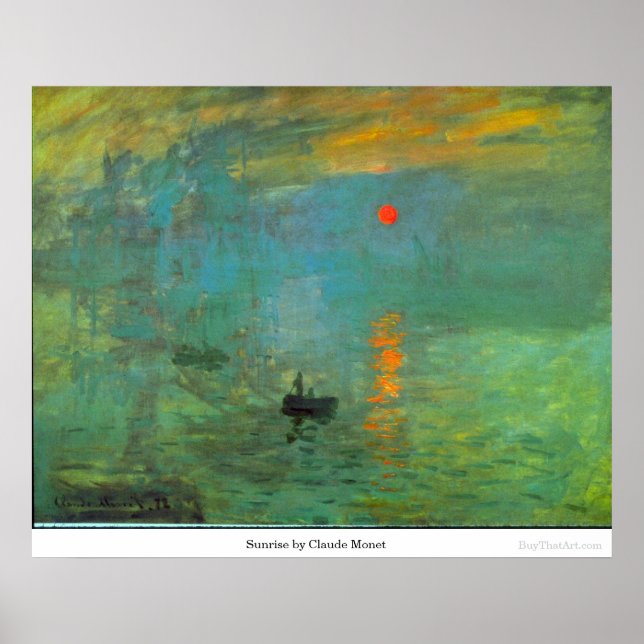 Póster Amanecer de Claude Monet (Frente)