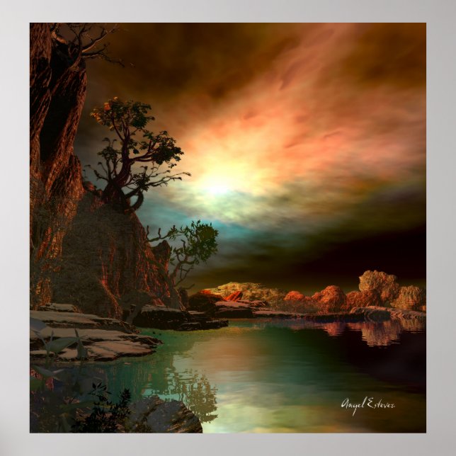 Póster Amanecer de colores (Frente)