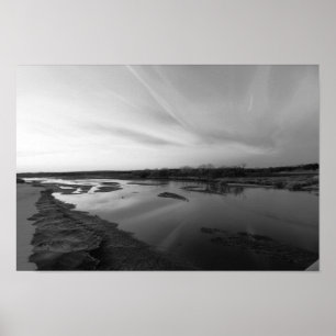 Póster Amanecer de diciembre en el río Cimarrón, Oklahoma