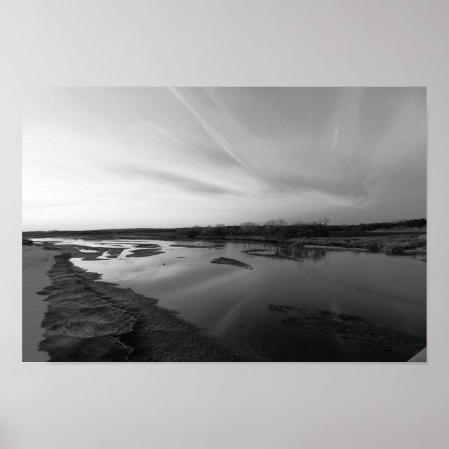 Póster Amanecer de diciembre en el río Cimarrón, Oklahoma (Frente)